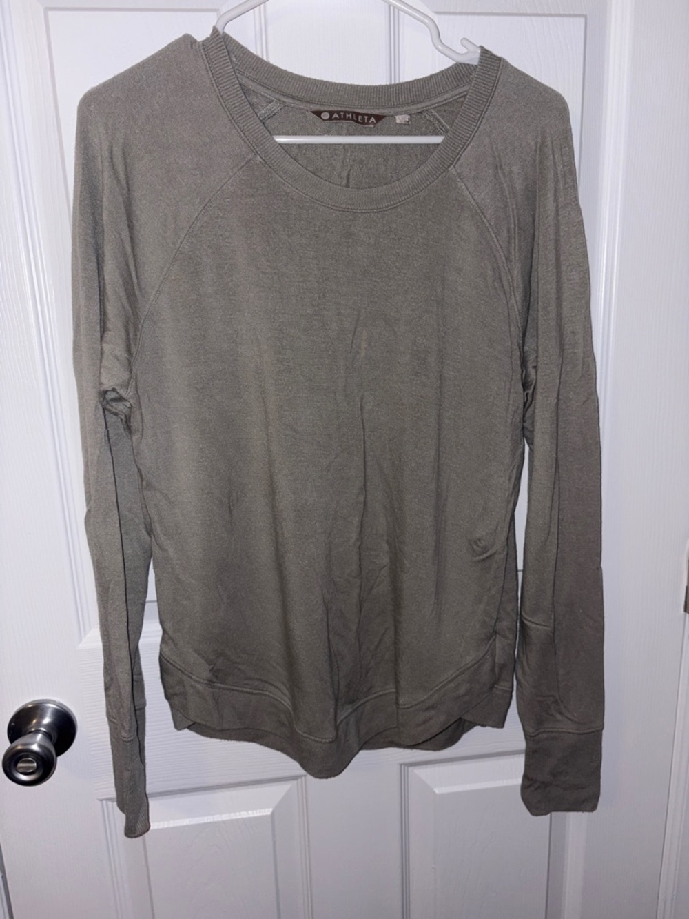Athleta Women's Scoopneck Sweater in Olive